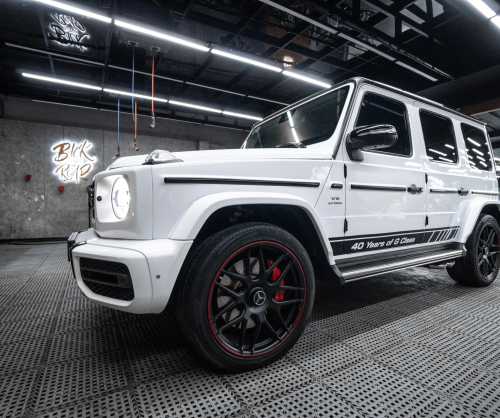 Dán đổi màu xe Mercedes-Benz G63 AMG Gloss White