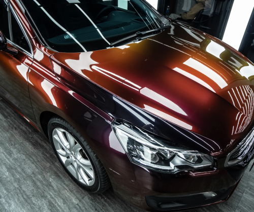Dán đổi màu xe Peugeot 508 Gloss Madeira Red - Đỏ Rượu Vang Sang Trọng