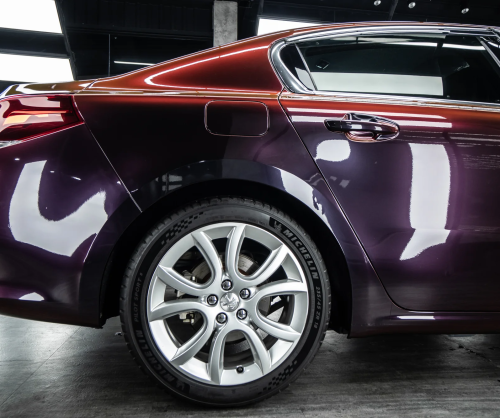 Dán đổi màu xe Peugeot 508 Gloss Madeira Red - Đỏ Rượu Vang Sang Trọng