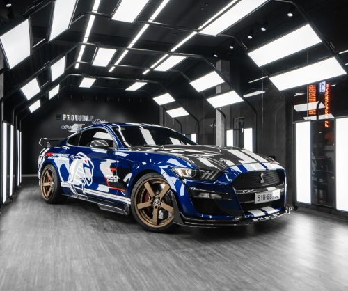 Wrap Ford Mustang 5.0 với thiết kế Snake xanh nổi bật