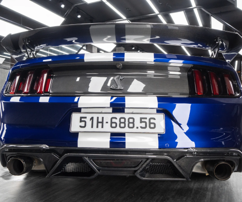 Wrap Ford Mustang 5.0 với thiết kế Snake xanh nổi bật