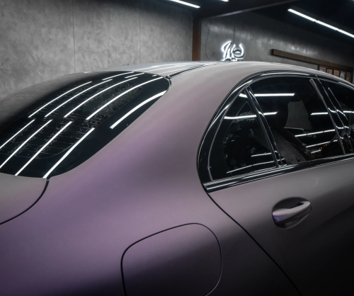 Dán đổi màu xe Mercedes C300 Matte Dark Violet