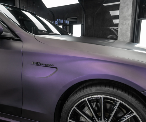 Dán đổi màu xe Mercedes C300 Matte Dark Violet