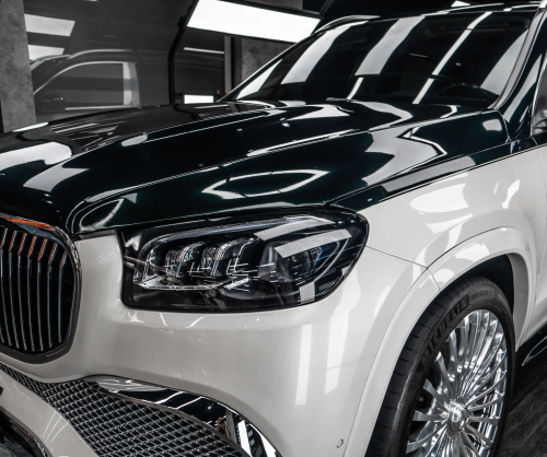 Dán đổi màu xe Mercedes-Maybach GLS 600 White & Emerald Green
