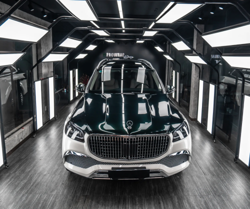 Dán đổi màu xe Mercedes-Maybach GLS 600 White & Emerald Green