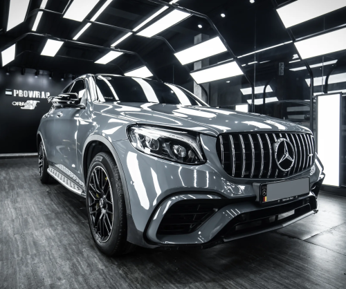 Dán đổi màu xe Mercedes-Benz GLC 300 Coupe Gloss Amazon Gray