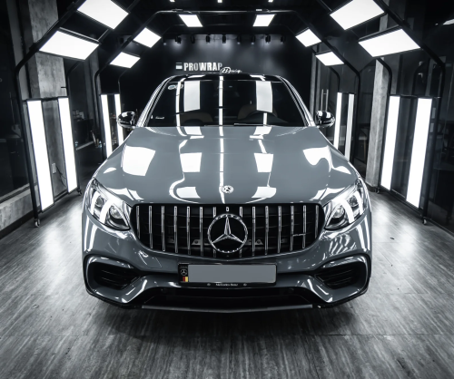 Dán đổi màu xe Mercedes-Benz GLC 300 Coupe Gloss Amazon Gray
