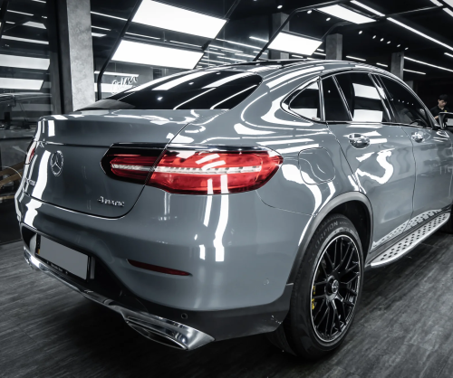 Dán đổi màu xe Mercedes-Benz GLC 300 Coupe Gloss Amazon Gray