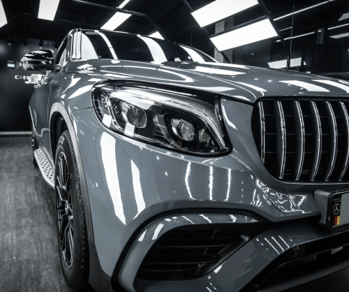 Dán đổi màu xe Mercedes-Benz GLC 300 Coupe Gloss Amazon Gray