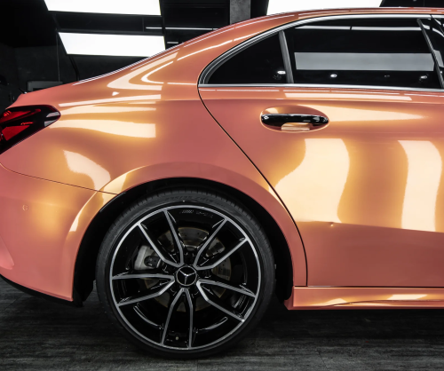 Dán đổi màu xe Mercedes-Benz A35 AMG Gloss Magic Orange Pink