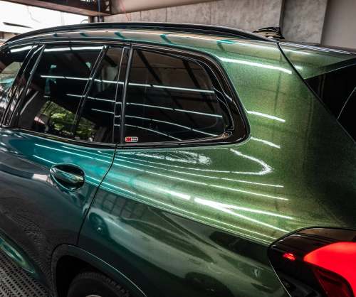 Dán đổi màu xe BMW X3 với Gloss Chameleon Green Metallic