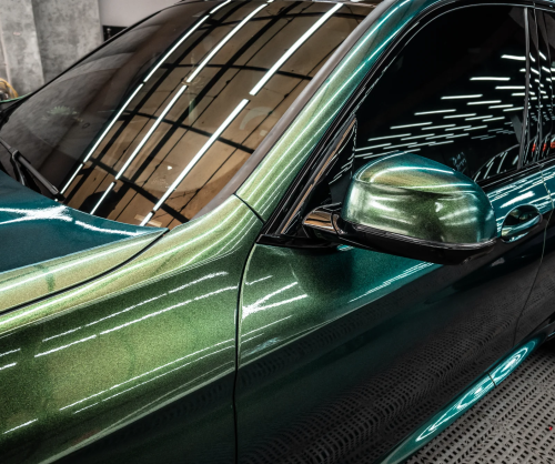 Dán đổi màu xe BMW X3 với Gloss Chameleon Green Metallic