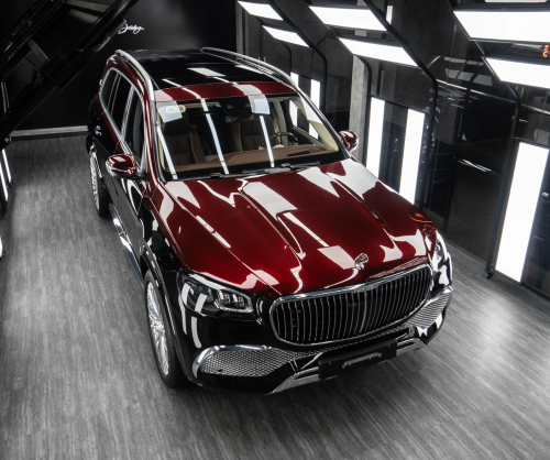 Dán đổi màu xe Mercedes-Maybach GLS600 Black & Red