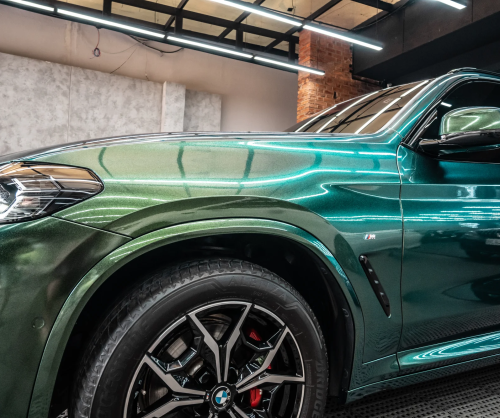 Dán đổi màu xe BMW X3 với Gloss Chameleon Green Metallic
