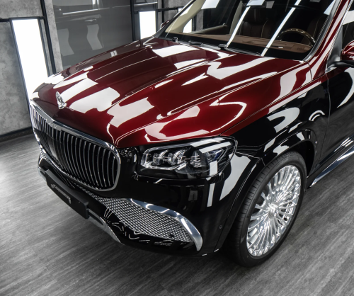 Dán đổi màu xe Mercedes-Maybach GLS600 Black & Red
