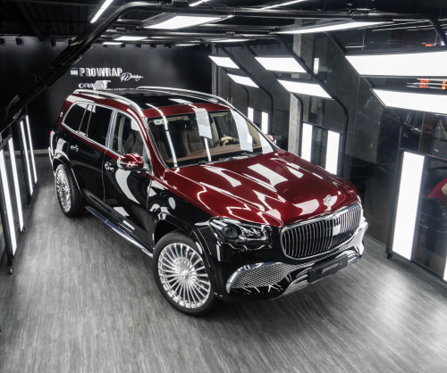 Dán đổi màu xe Mercedes-Maybach GLS600 Black & Red