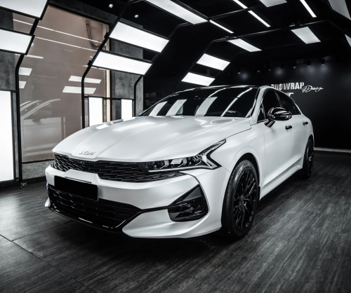 Dán đổi màu xe Kia K5 Satin Pearl White