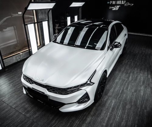 Dán đổi màu xe Kia K5 Satin Pearl White