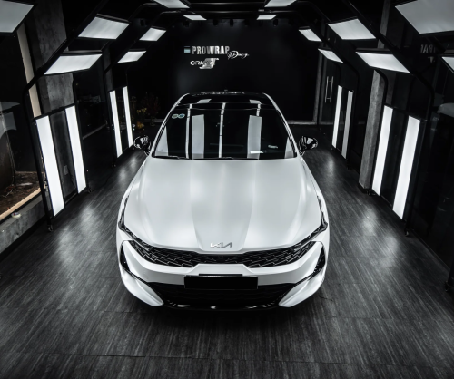 Dán đổi màu xe Kia K5 Satin Pearl White