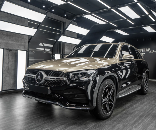 Dán đổi màu xe Mercedes GLC 2 Tone Black & Champagne Gold