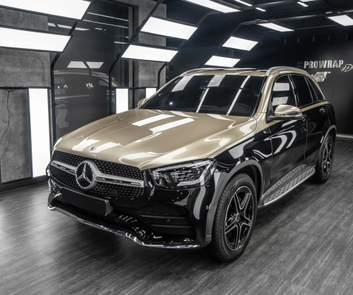 Dán đổi màu xe Mercedes GLC 2 Tone Black & Champagne Gold