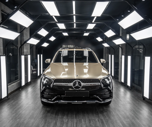 Dán đổi màu xe Mercedes GLC 2 Tone Black & Champagne Gold