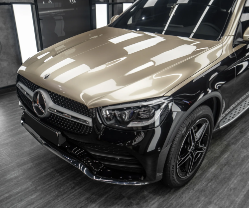 Dán đổi màu xe Mercedes GLC 2 Tone Black & Champagne Gold