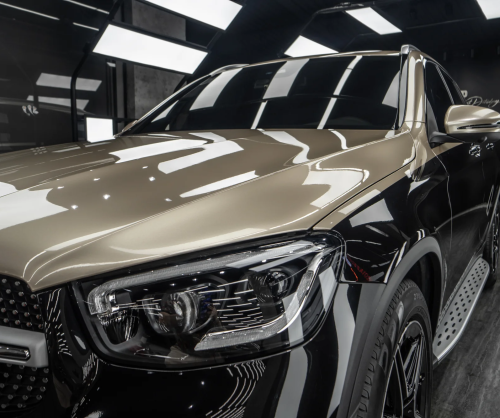 Dán đổi màu xe Mercedes GLC 2 Tone Black & Champagne Gold