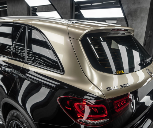 Dán đổi màu xe Mercedes GLC 2 Tone Black & Champagne Gold