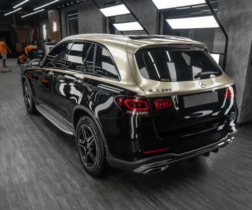 Dán đổi màu xe Mercedes GLC 2 Tone Black & Champagne Gold