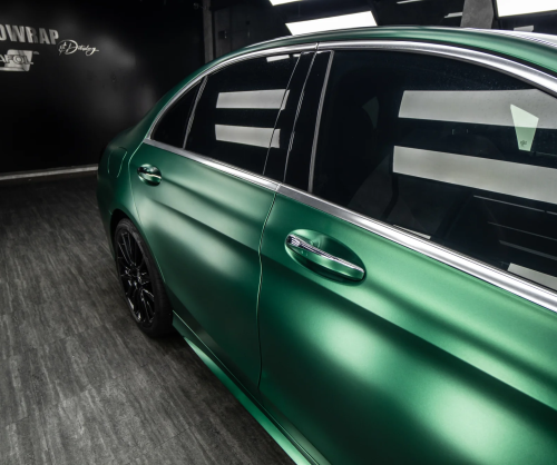 Dán đổi màu xe Mercedes-Benz C300 Satin Royal Green