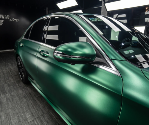 Dán đổi màu xe Mercedes-Benz C300 Satin Royal Green