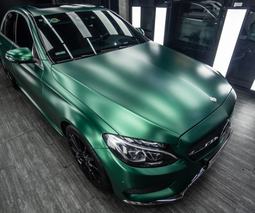 Dán đổi màu xe Mercedes-Benz C300 Satin Royal Green
