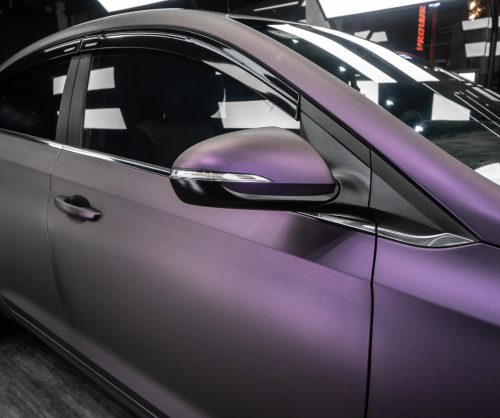 Dán đổi màu xe Hyundai Accent với Matte Dark Violet