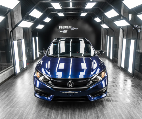 Dán đổi màu xe Honda Civic với Gloss Deep Blue Metallic