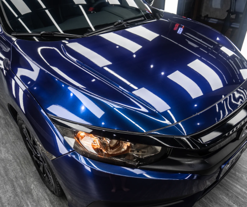 Dán đổi màu xe Honda Civic với Gloss Deep Blue Metallic