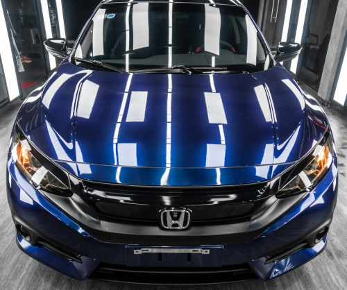 Dán đổi màu xe Honda Civic với Gloss Deep Blue Metallic