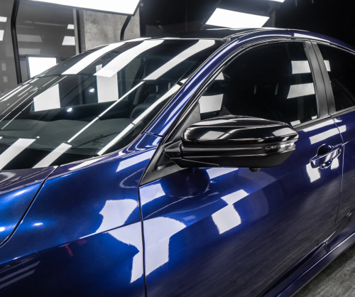 Dán đổi màu xe Honda Civic với Gloss Deep Blue Metallic
