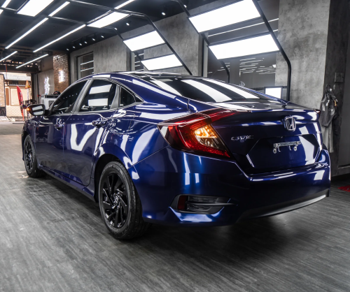 Dán đổi màu xe Honda Civic với Gloss Deep Blue Metallic