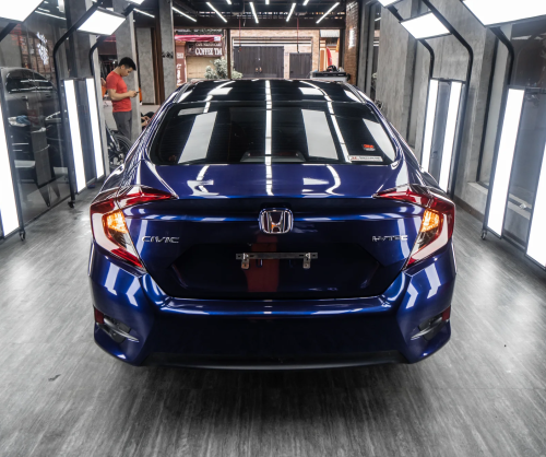 Dán đổi màu xe Honda Civic với Gloss Deep Blue Metallic