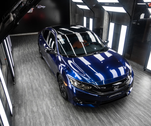 Dán đổi màu xe Honda Civic với Gloss Deep Blue Metallic