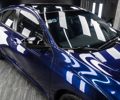 Dán đổi màu xe Honda Civic với Gloss Deep Blue Metallic