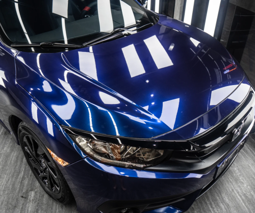Dán đổi màu xe Honda Civic với Gloss Deep Blue Metallic