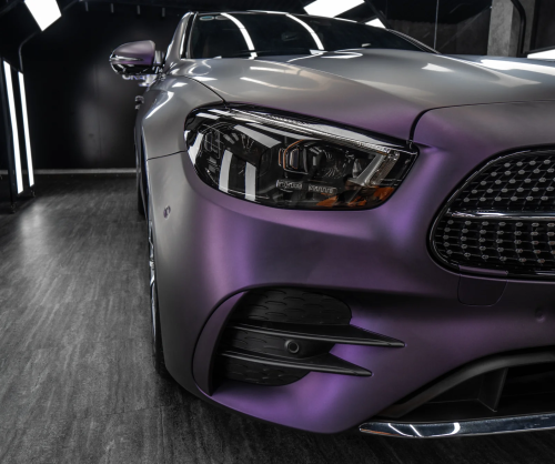 Dán đổi màu xe Mercedes E300 Matte Deep Purple