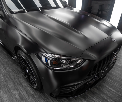Dán đổi màu xe Mercedes C300 Full Satin Black