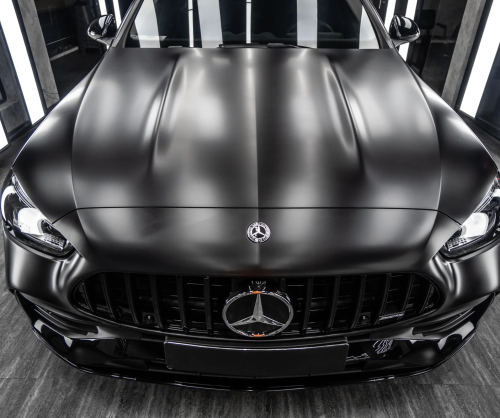 Dán đổi màu xe Mercedes C300 Full Satin Black