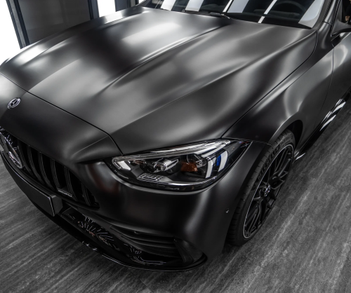 Dán đổi màu xe Mercedes C300 Full Satin Black