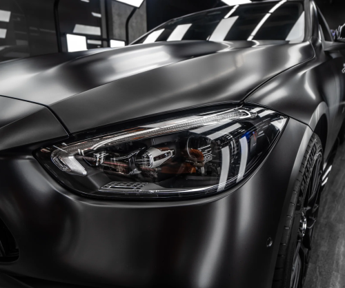 Dán đổi màu xe Mercedes C300 Full Satin Black