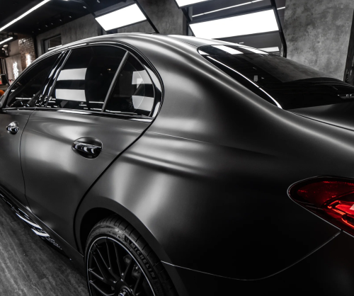 Dán đổi màu xe Mercedes C300 Full Satin Black