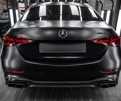 Dán đổi màu xe Mercedes C300 Full Satin Black